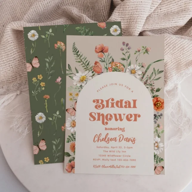 Floral bridal shower invitation
